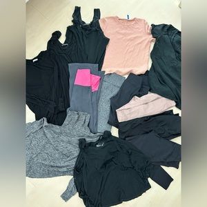 Iot of 13 tops and leggings. Brandy Melville Zara topshop f21 small xsmall
